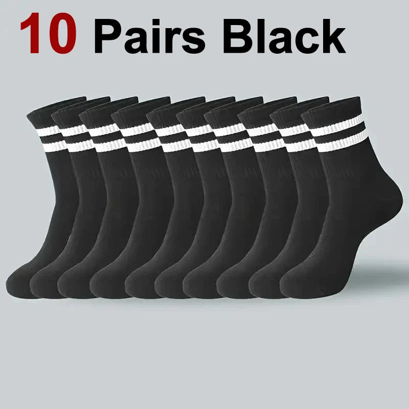 5/10/20 pares de calcetines de cuello redondo de color sólido neutro, calcetines deportivos transpirables y cómodos para primavera y verano, calcetines deportivos para todas las estaciones