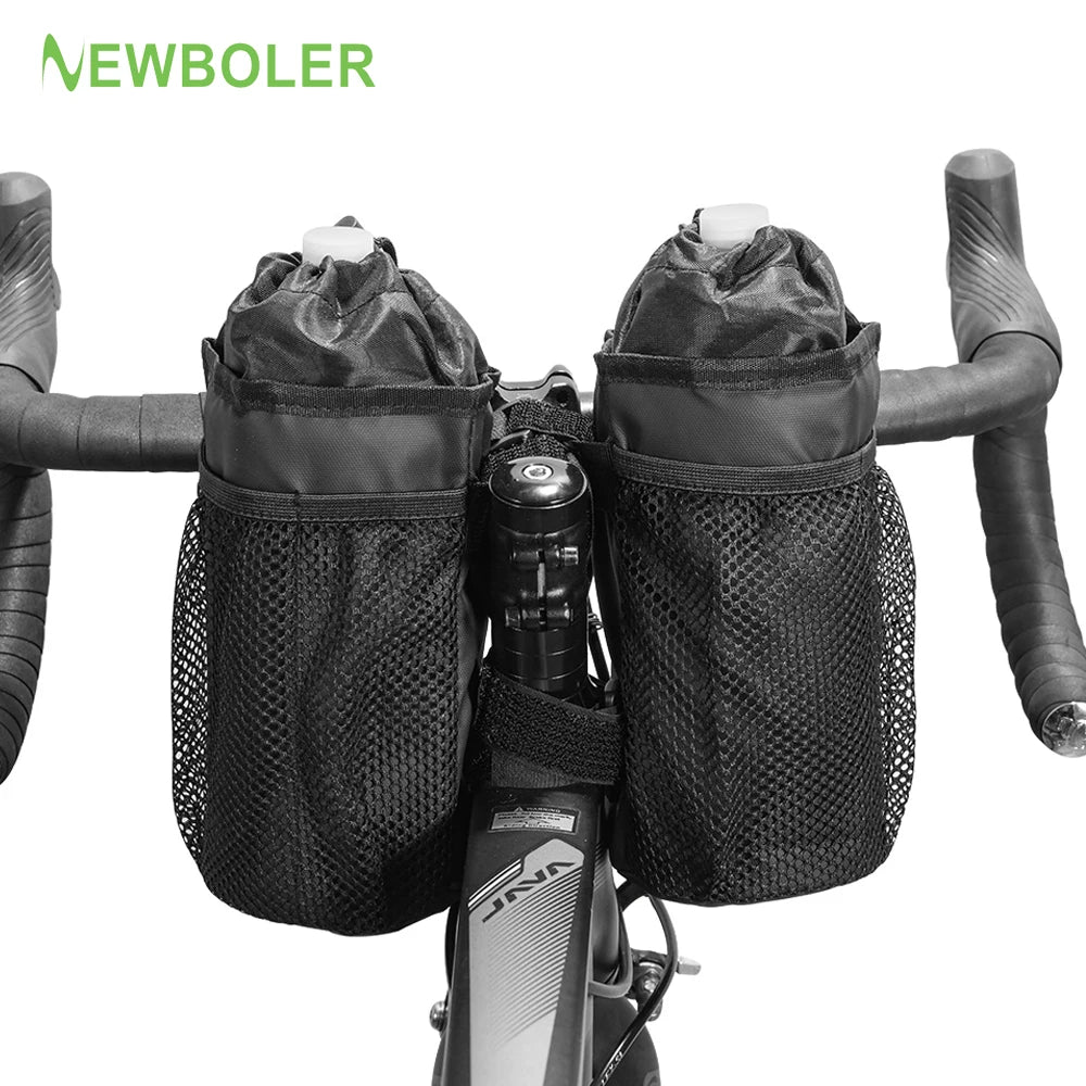 NEWBOLER-bolsa para bicicleta, portabotellas de agua para ciclismo, bolsa para hervidor aislado para bicicleta de montaña, bolsa para manillar de montar, accesorios para bicicleta