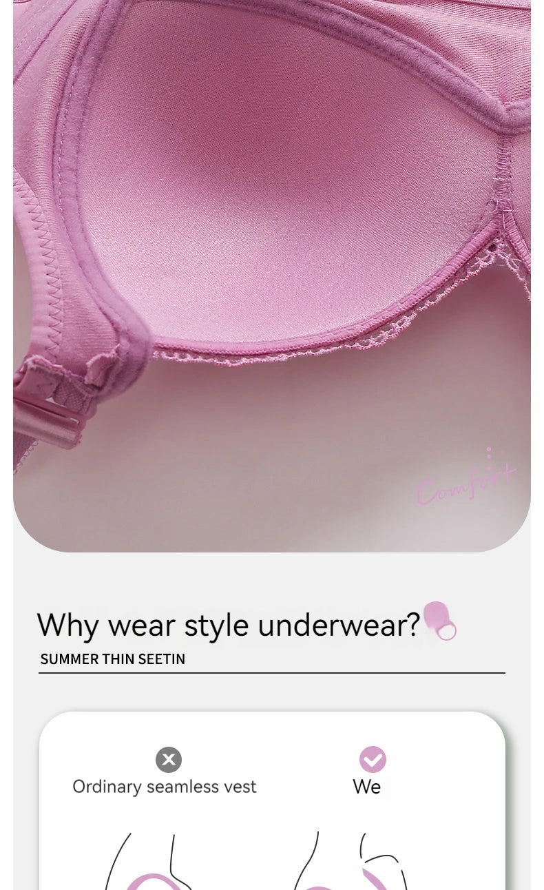 Sujetadores de encaje para mujer, Bralette con perspectiva ultrafina, sujetador con escote en V profundo, lencería Sexy, Tops de talla grande, ropa interior para mamá, sujetador activo