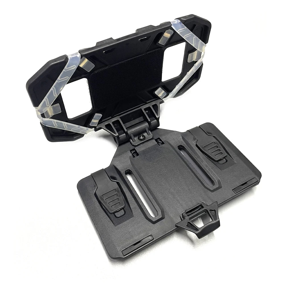 Soporte táctico para teléfono MOLLE, tablero de navegación plegable, equipo de sujeción para teléfono móvil, accesorios para chaleco de caza Airsoft