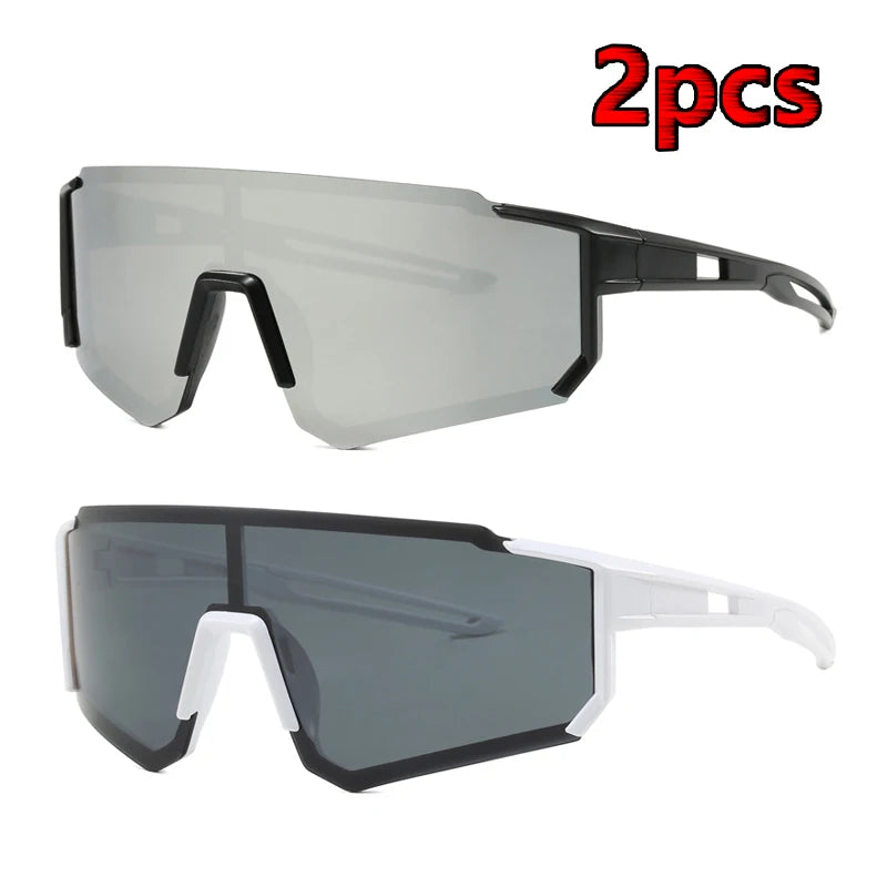 Gafas antiluz para senderismo y ciclismo, 2 uds., UV400, Protector de ojos a prueba de arena, gafas para deportes al aire libre, lentes antiradiación