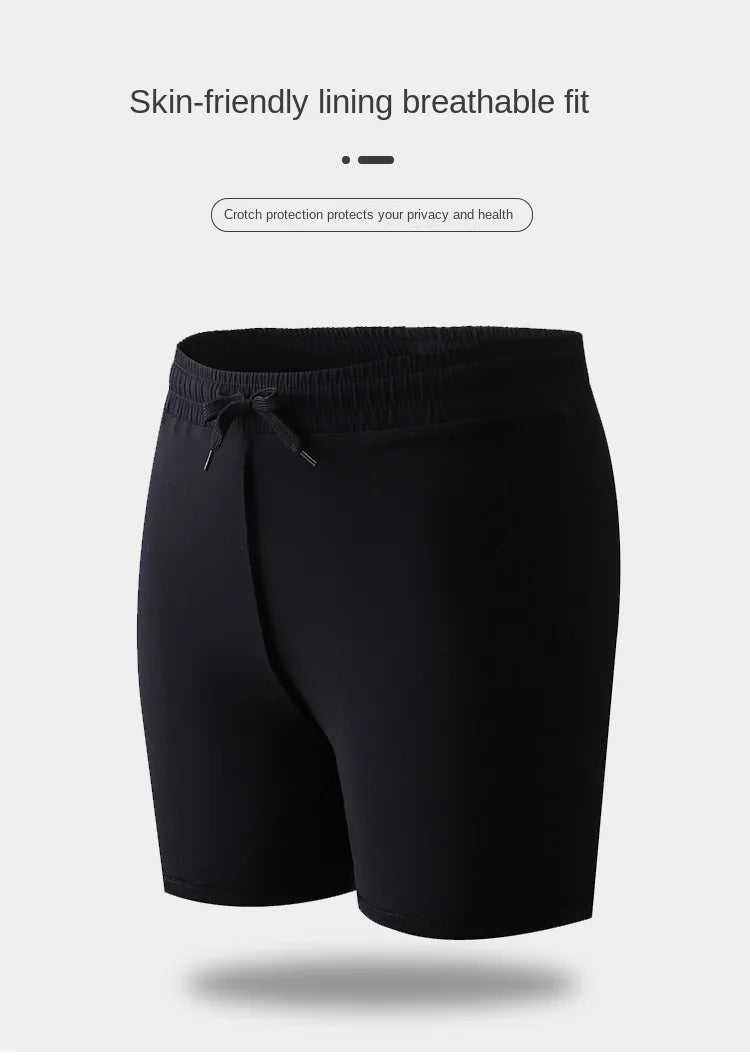 5/1Pantalones de Aloe para hombre, pantalones cortos deportivos, bañadores de dos capas: ¡elegantes, de secado rápido y cómodamente se ajustan para la playa, la piscina y la aguas termales!