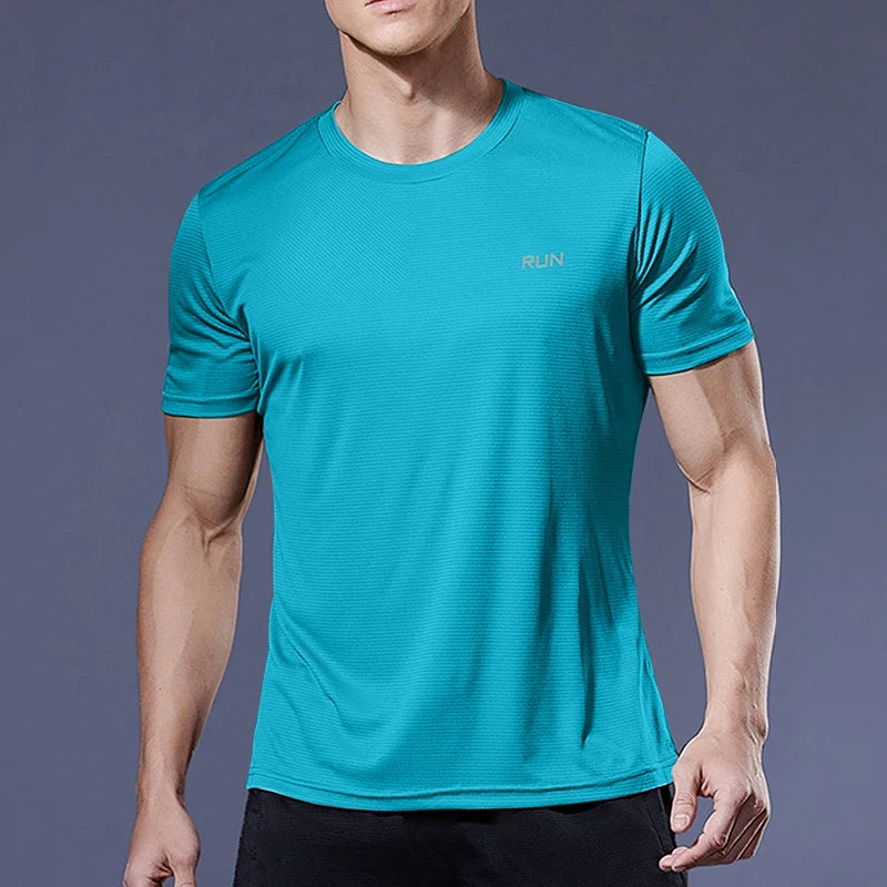 Camiseta interior de manga corta para hombre, camiseta atlética de secado rápido, ropa interior de seda ligera para correr, entrenar y Fitness, 1 unidad