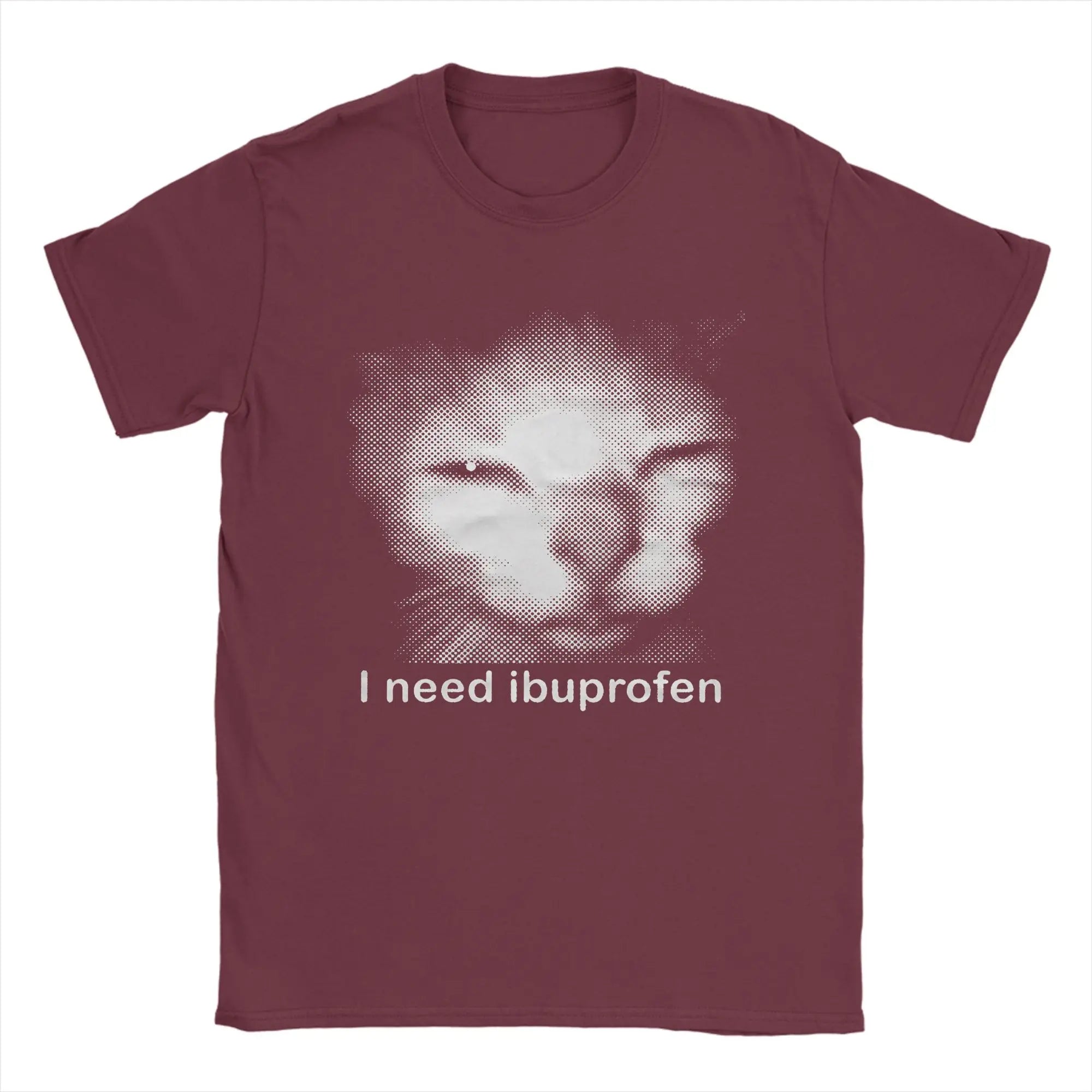 Camiseta con estampado Vintage de gato I Need Ibuprofen, camiseta Retro Y2K de manga corta, camisetas de algodón con cuello redondo de verano 4XL 5XL 6XL