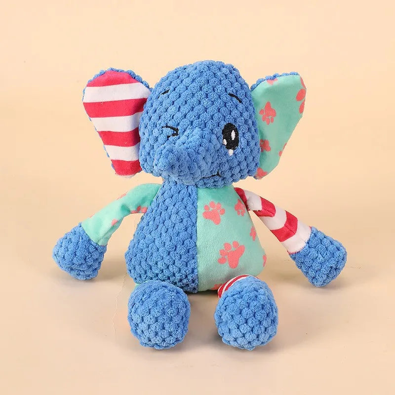 Juguete de peluche para mascotas, animales bonitos, resistente a mordeduras, interactivo, chirriante, juguete para masticar para perros, limpieza de dientes, juguete para masticar, suministros para mascotas