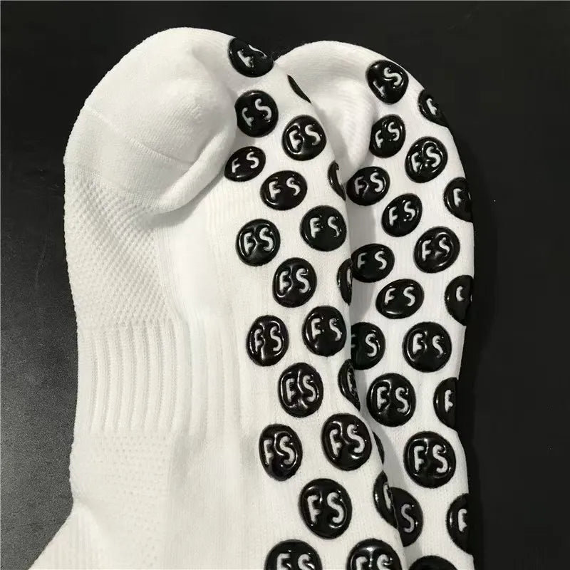 3/1 par nuevo estilo FS calcetines de fútbol redondos de silicona con ventosa agarre antideslizante calcetines de fútbol deportes hombres mujeres béisbol calcetines de Rugby