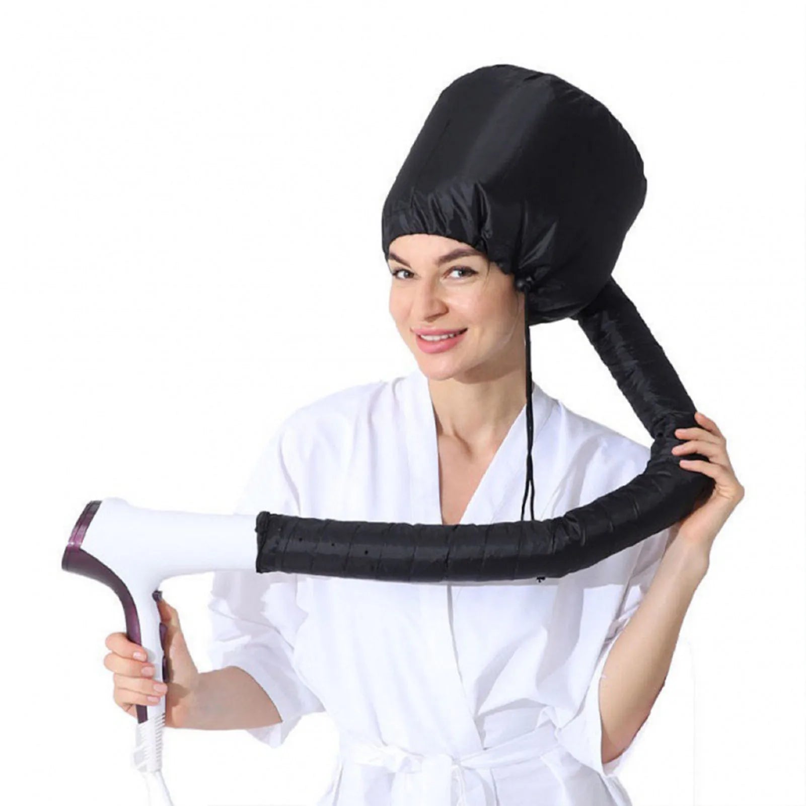 Gorro de vapor para secador de pelo, gorro de secado de estilismo reutilizable, gorro para el cuidado del cabello, gorro para secador de pelo, estilismo de salón de Spa en casa