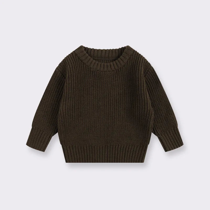 Suéteres de bebé Otoño Invierno niños niñas de manga larga suéter de punto de Color puro bebé niños niñas suéter suéteres ropa