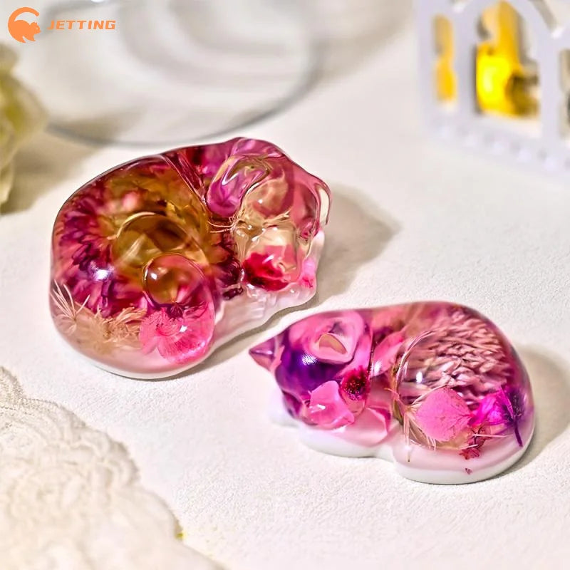 1 unidad Molde de silicona con diseño de gato y perro durmiendo, Serie Mascotas DIY, para velas, aromas, yeso, resina, decoración de tartas de mousse y repostería