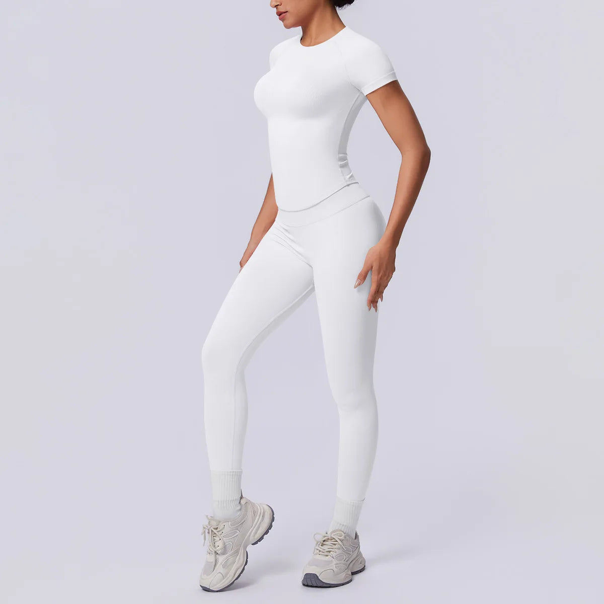 Conjunto Deportivo de Yoga para Mujer, Conjunto de Dos Piezas, Pantalones y Top, Traje Deportivo para Gimnasio, Yoga y Entrenamiento