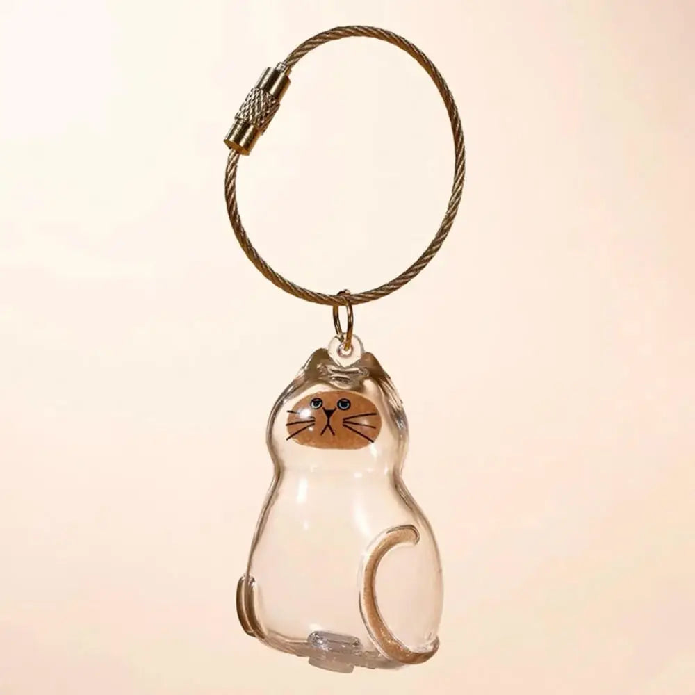 Nueva caja de almacenamiento de pelo de gato transparente, decoración de pelo de perro y gato, bolsa de cápsula, llavero, colgante, conmemoración de mascotas
