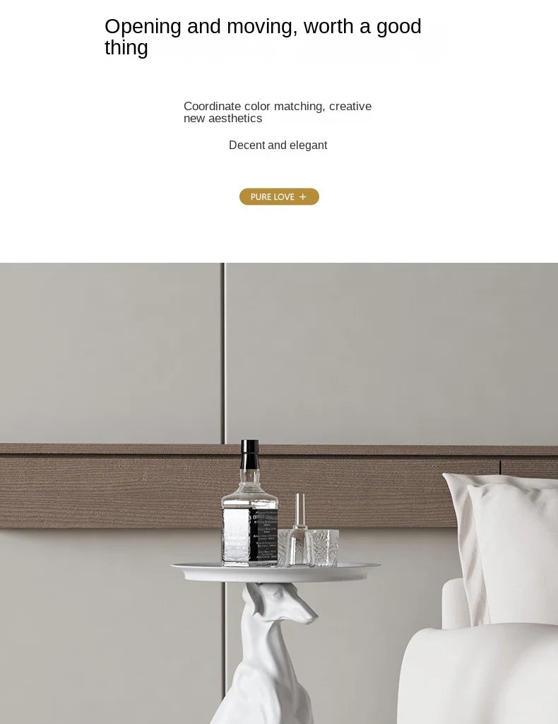 Esculturas de perros grandes para decoración del hogar, mesa de centro, sala de estar, adornos de suelo, bandeja de almacenamiento, estatua, accesorios de decoración del hogar Nórdico