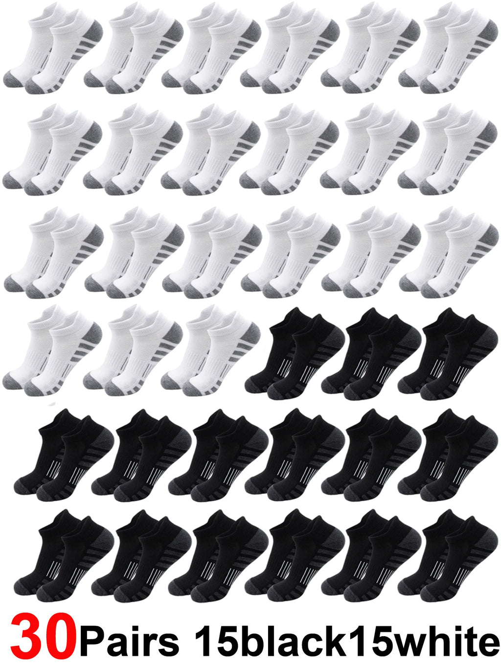 6/24 pares de calcetines deportivos tobilleros para correr, calcetines deportivos acolchados y transpirables de corte bajo para hombres y mujeres