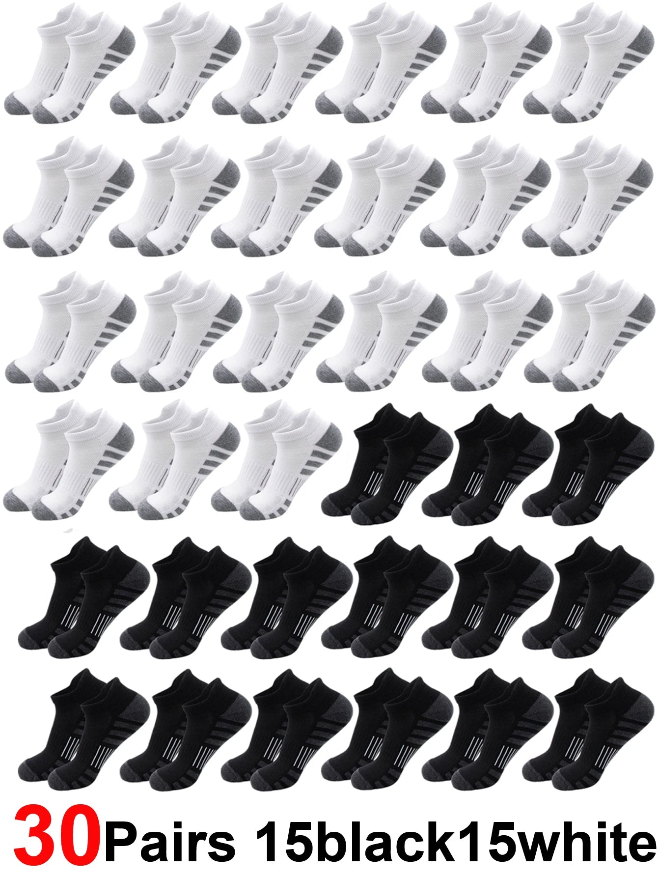 6/24 pares de calcetines deportivos tobilleros para correr, calcetines deportivos acolchados y transpirables de corte bajo para hombres y mujeres
