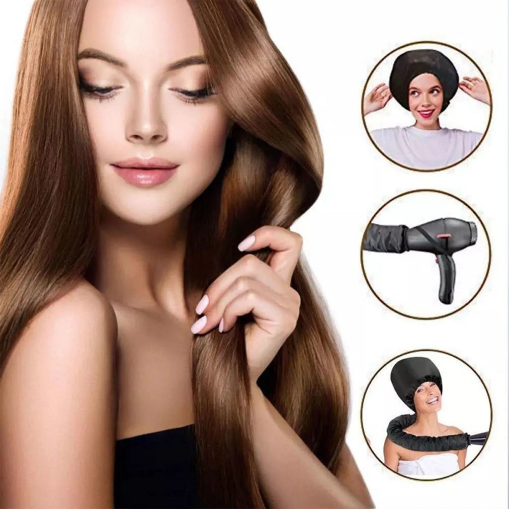 Gorro de vapor para secador de pelo, gorro de secado de estilismo reutilizable, gorro para el cuidado del cabello, gorro para secador de pelo, estilismo de salón de Spa en casa