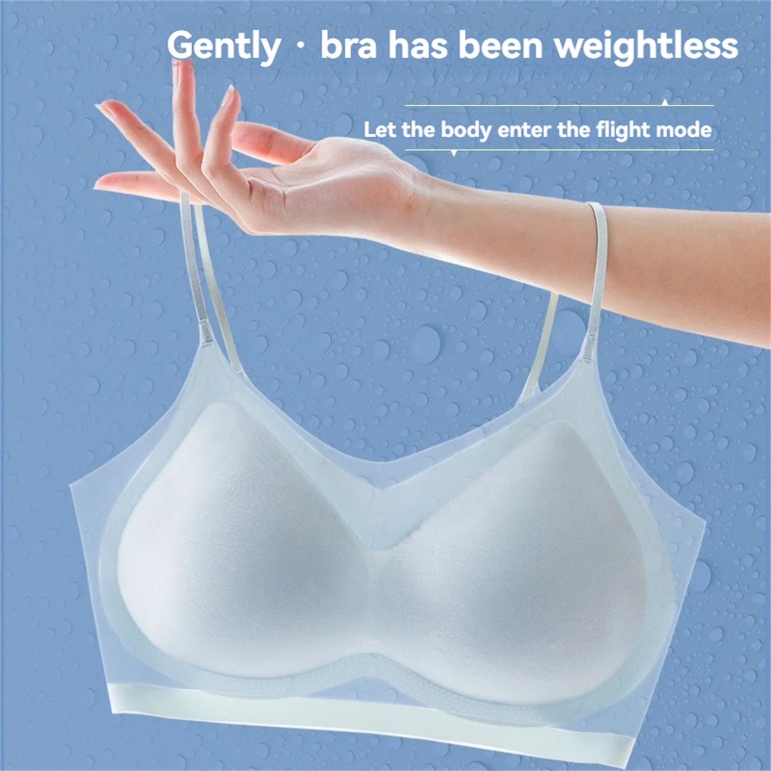 Sujetador superior de seda de hielo transpirable ultrafino para mujer, chaleco Halter con espalda sin costuras, sujetador envolvente, pecho pequeño juntos