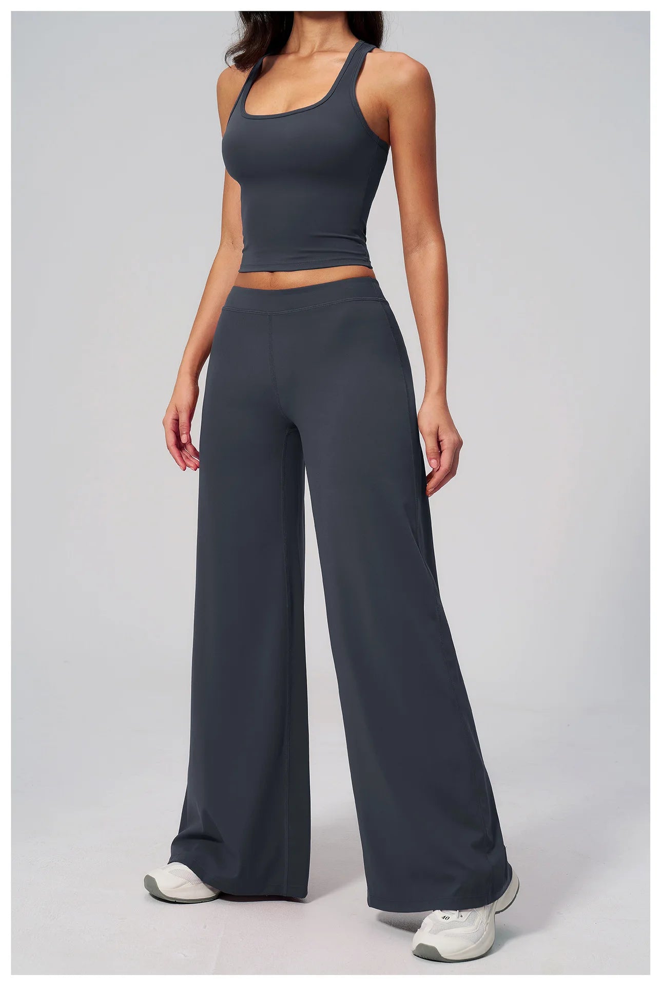 Conjunto Deportivo de Yoga para Mujer, Conjunto de Dos Piezas, Pantalones y Top, Ropa Deportiva para Gimnasio, Yoga y Entrenamiento