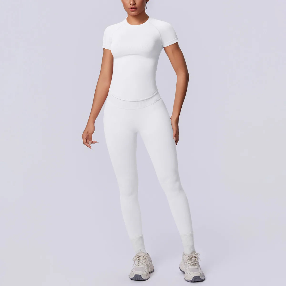 Conjunto Deportivo de Yoga para Mujer, Conjunto de Dos Piezas, Pantalones y Top, Traje Deportivo para Gimnasio, Yoga y Entrenamiento