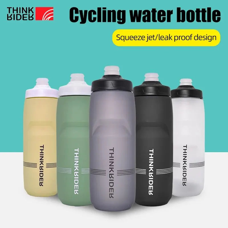 ThinkRider-botella de agua para bicicleta de montaña y carretera, botella de plástico portátil de gran capacidad para deportes al aire libre, 620ml/750ml