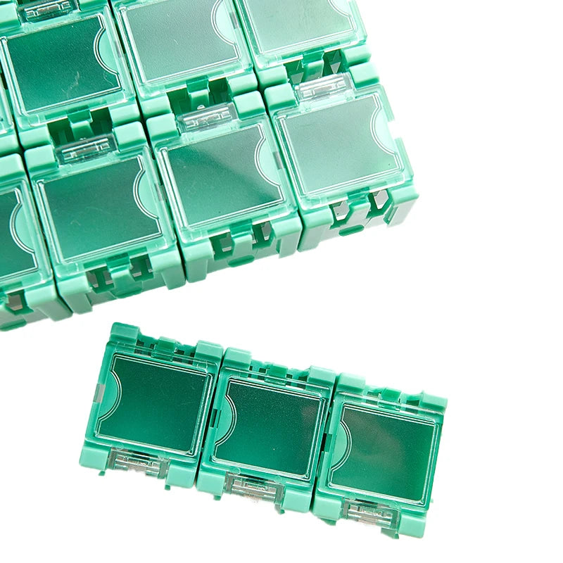 50 unids/set SMD SMT contenedor de componentes electrónicos Mini kit de cajas de almacenamiento