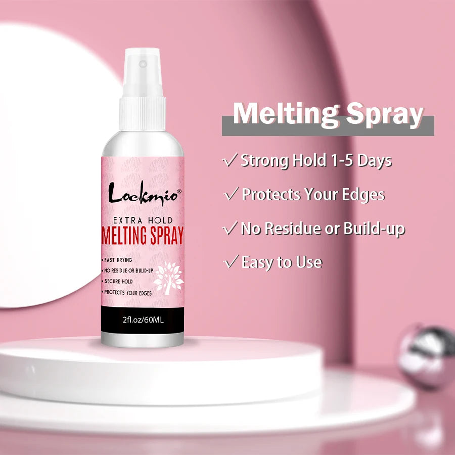 LOCKMIO pegamento de encaje adhesivo de fusión de secado rápido, malla adhesiva de larga duración, agente de fijación de instalación de Peluca de Cosplay, 60ML