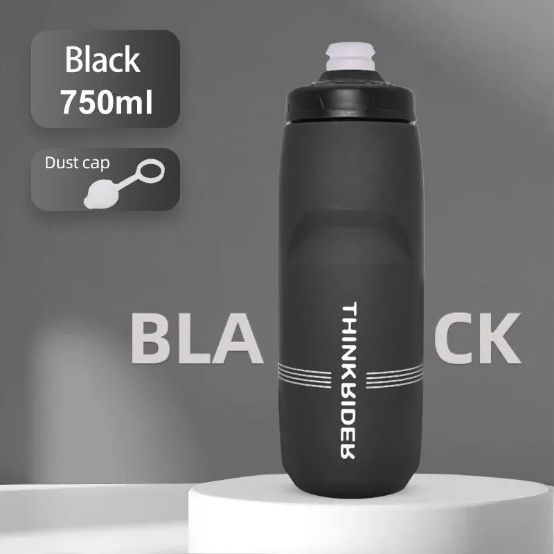 ThinkRider-botella de agua para bicicleta de montaña y carretera, botella de plástico portátil de gran capacidad para deportes al aire libre, 620ml/750ml