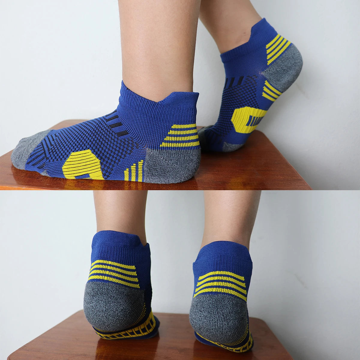 3/9 pares de calcetines deportivos antideslizantes para hombres y mujeres, parte inferior de toalla gruesa, calcetines profesionales para correr, entrenamiento físico, baloncesto