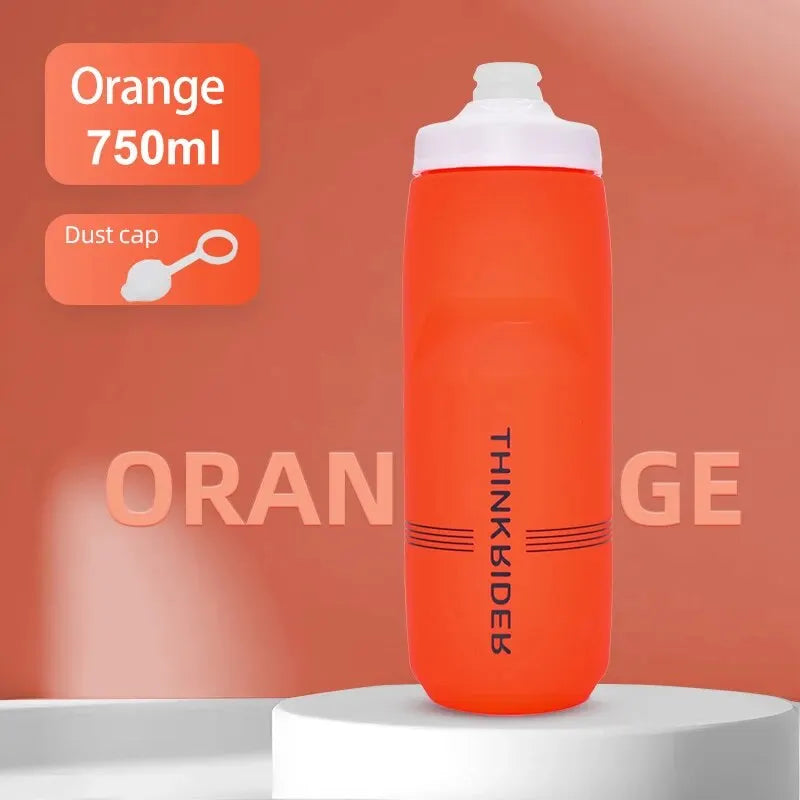 ThinkRider-botella de agua para bicicleta de montaña y carretera, botella de plástico portátil de gran capacidad para deportes al aire libre, 620ml/750ml