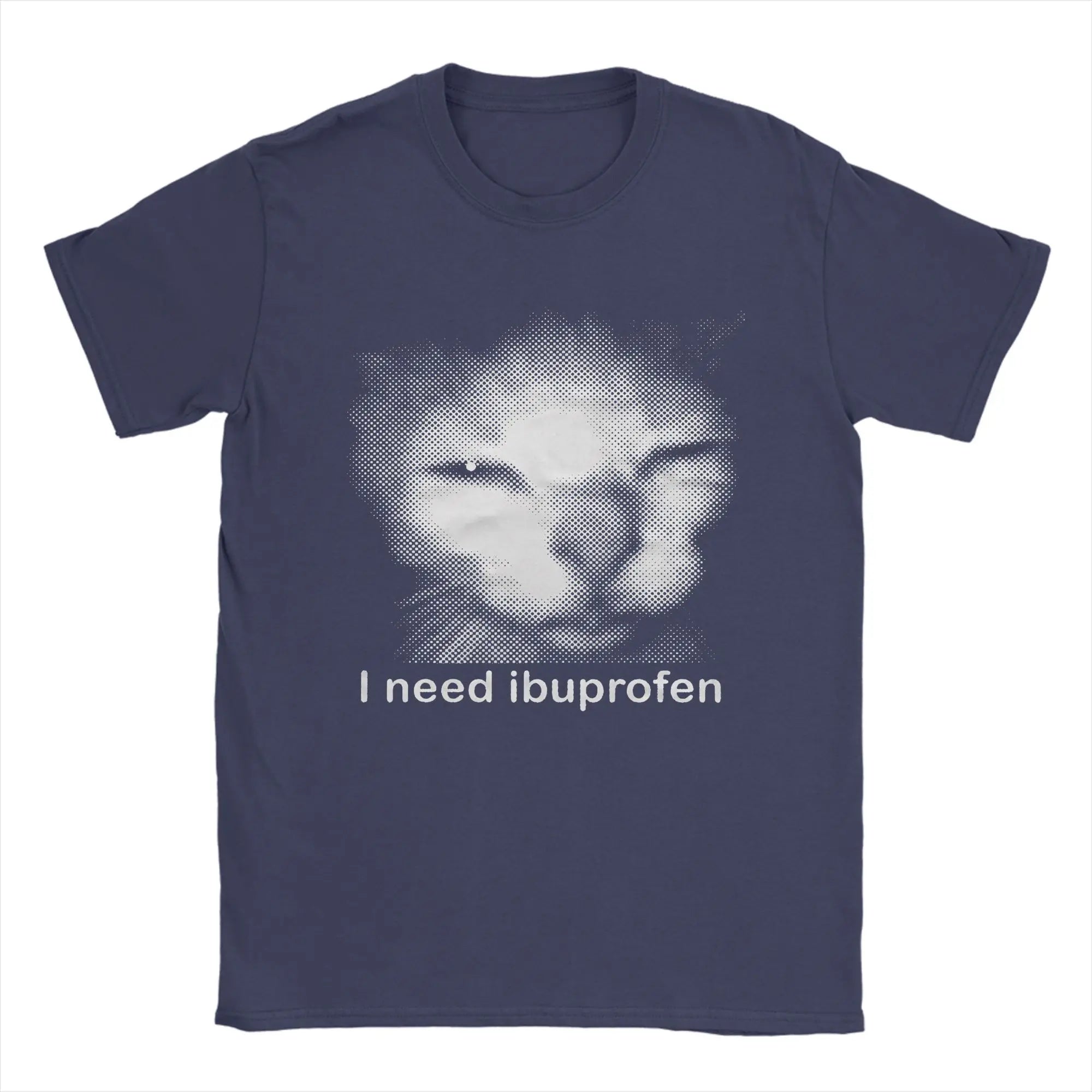 Camiseta con estampado Vintage de gato I Need Ibuprofen, camiseta Retro Y2K de manga corta, camisetas de algodón con cuello redondo de verano 4XL 5XL 6XL