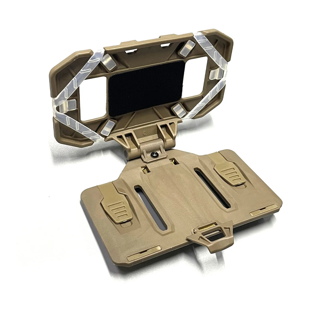 Soporte táctico para teléfono MOLLE, tablero de navegación plegable, equipo de sujeción para teléfono móvil, accesorios para chaleco de caza Airsoft