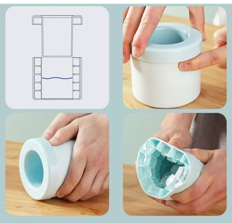 Molde de silicona para cubitos de hielo, cubo de hielo redondo, refrigerador casero DIY de verano, máquina de hielo congelada, molde creativo para cubitos de hielo, herramientas de bar