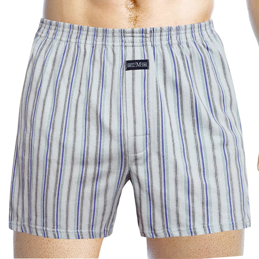 Pantalones de pijama a cuadros de algodón 100% para hombre, pijamas elásticos cómodos con cintura ancha, pantalones cortos para dormir, pantalones PJ con tapeta de botones, pijama para hombre