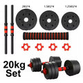 Juego de mancuernas y barra ajustables, pesas de 10 kg, 15 kg, 20 kg, 30 kg, 40 kg, 50 kg, mancuernas para gimnasio y hogar, aptas para hombres