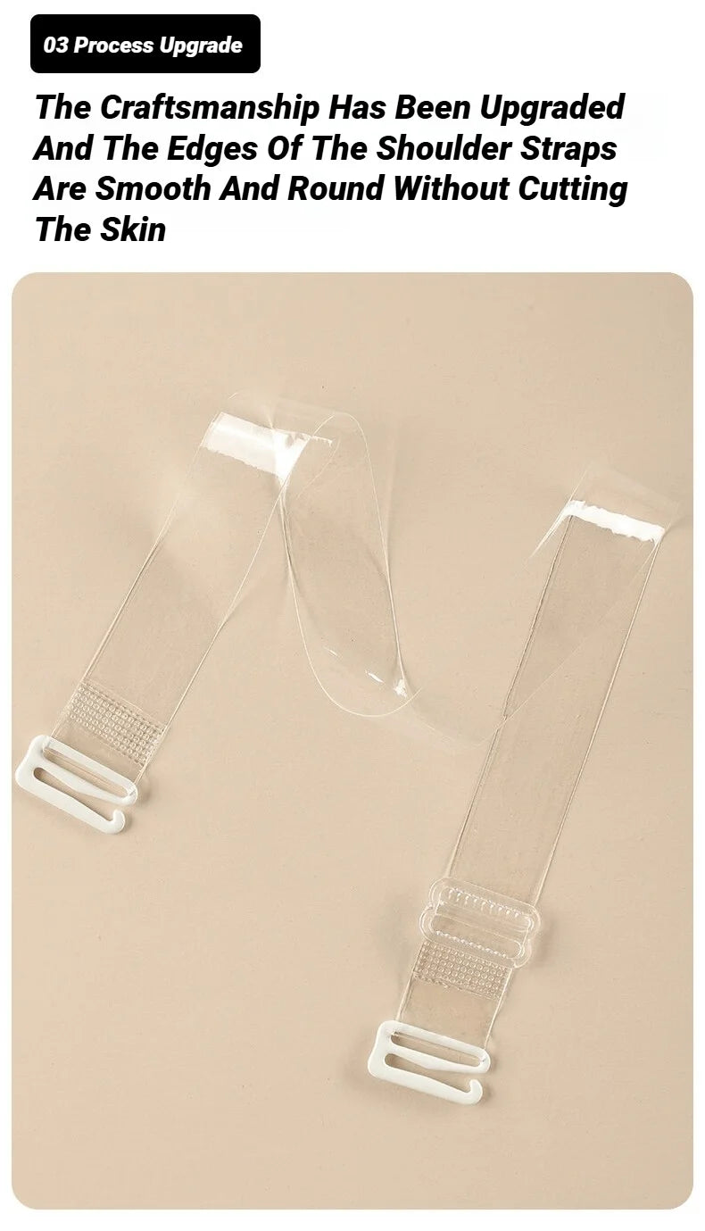 Tirantes Transparentes para Ropa Interior Femenina, Ajustables, Antideslizantes, Sin Costuras, para Sujetador