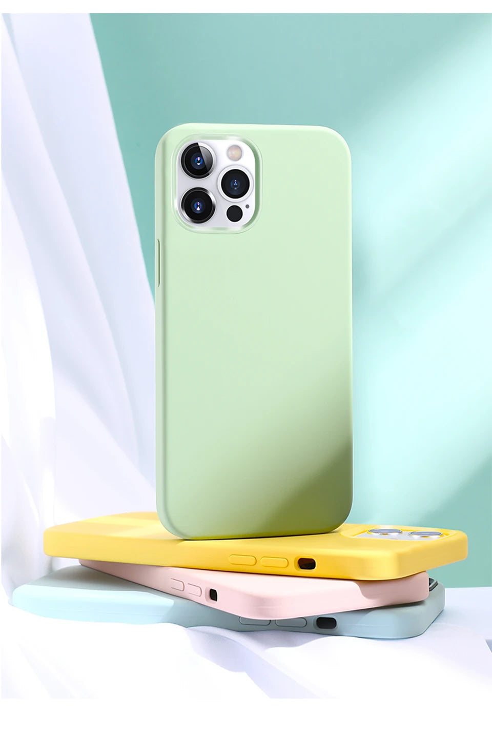 Funda de teléfono de silicona líquida de lujo para APPLE iPhone 11 13 12 14 15 16 Pro Max fundas para iPhone 15 Plus funda protectora a prueba de golpes