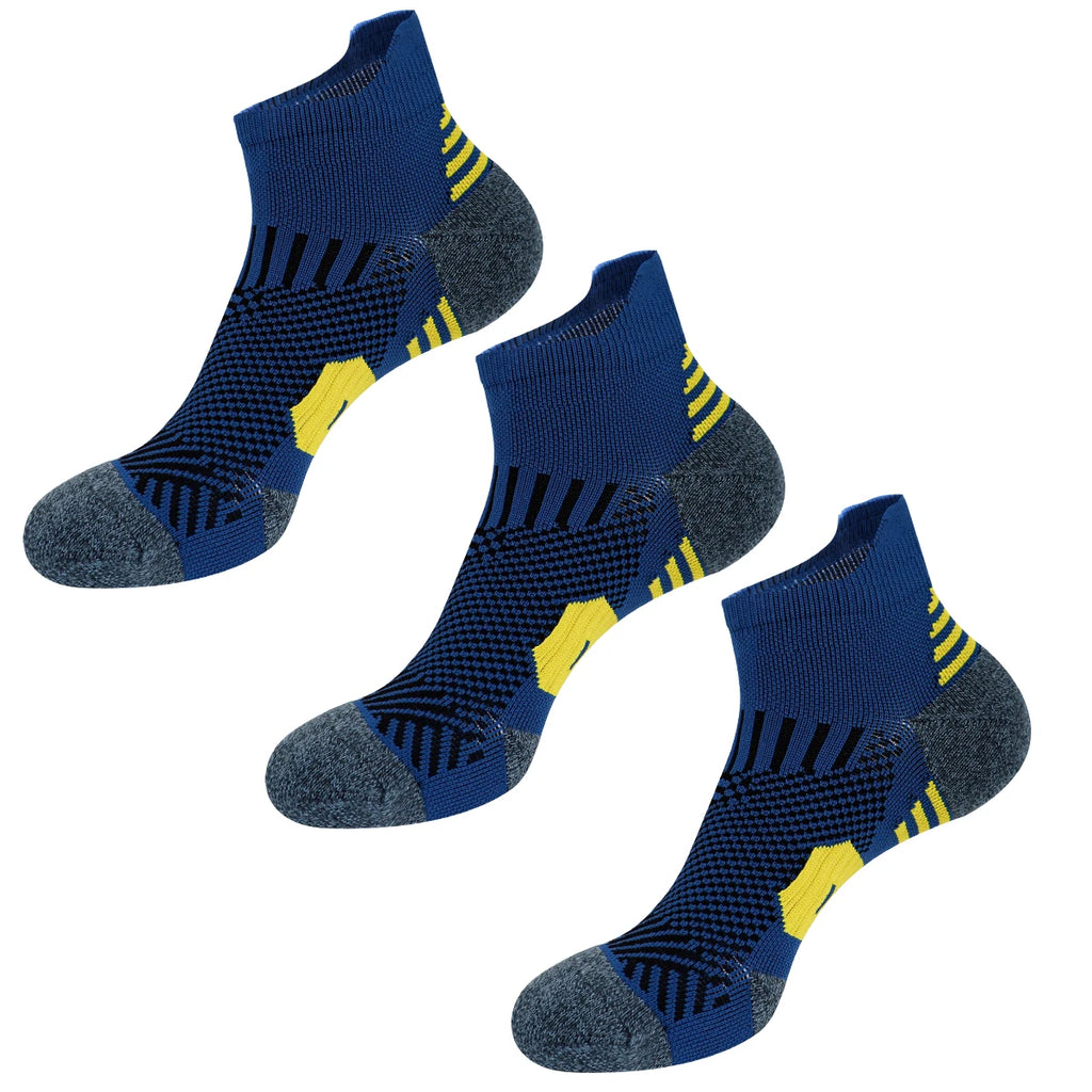 3/9 pares de calcetines deportivos antideslizantes para hombres y mujeres, parte inferior de toalla gruesa, calcetines profesionales para correr, entrenamiento físico, baloncesto