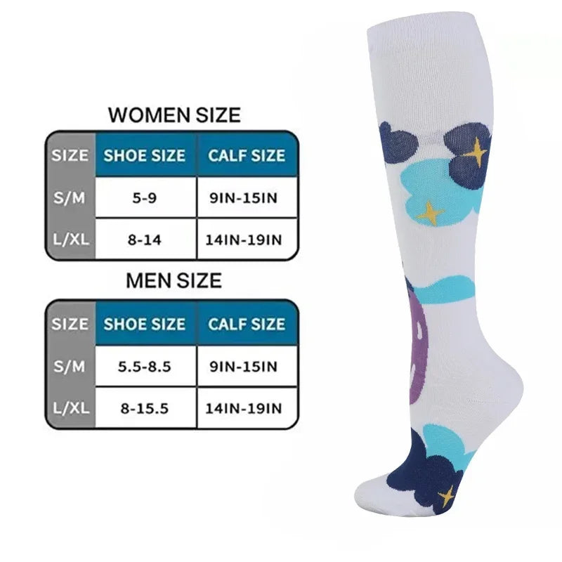 Nuevos calcetines de compresión deportivos para venas varicosas, calcetines médicos de nailon para enfermería, aptos para correr, saltar, antifatiga