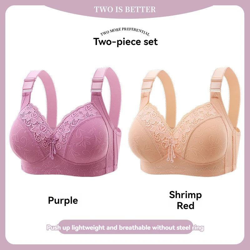 Sujetadores de encaje para mujer, Bralette con perspectiva ultrafina, sujetador con escote en V profundo, lencería Sexy, Tops de talla grande, ropa interior para mamá, sujetador activo