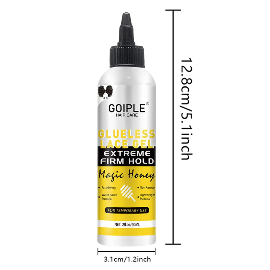 GOIPLE Gel Adhesivo para Encaje sin Pegamento, Lavable, 2 fl.oz, Fijación Extrema, Fórmula Ligera a Base de Agua, Adhesivo No Aerosol para Uso Temporal