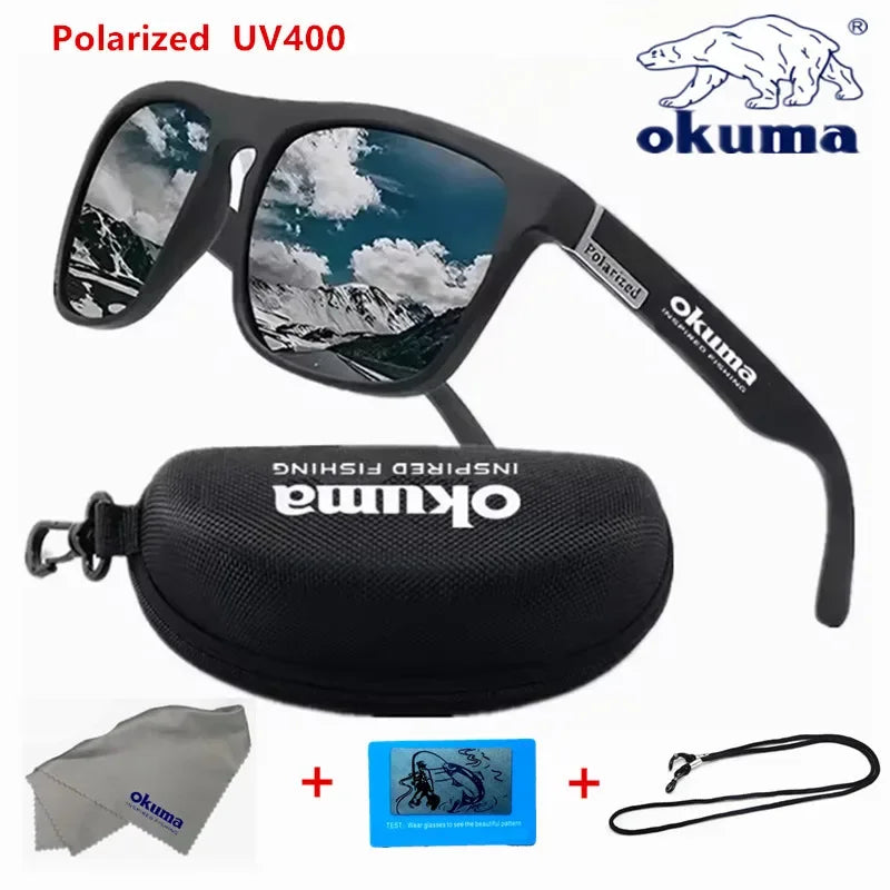 Okuma-gafas de sol polarizadas UV400 para hombre y mujer, lentes de sol al aire libre para caza, pesca, conducción de bicicletas, caja opcional