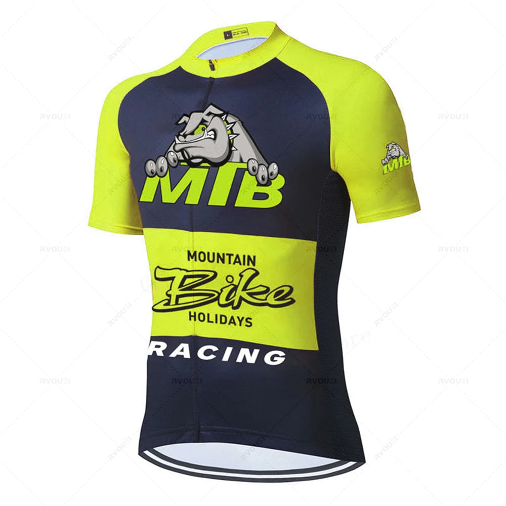 Conjunto de ropa de Ciclismo profesional para Hombre, Maillot de verano para bicicleta de montaña, MTB