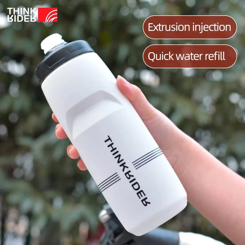 ThinkRider-botella de agua para bicicleta de montaña y carretera, botella de plástico portátil de gran capacidad para deportes al aire libre, 620ml/750ml