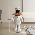 Estatua de perro de dibujos animados para decoración del hogar, estatuilla de resina grande, accesorios creativos para sala de estar, escultura Nórdica