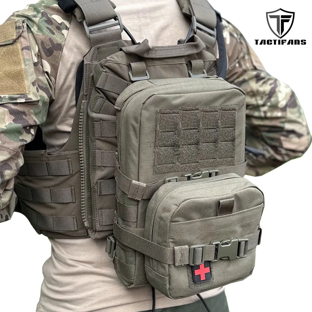 Mini bolsa de hidratación 2 en 1, Mini paquete de hidratación Rip Away IFAK, bolsa médica, parche Med, bolsa MOLLE, bolsa de caza