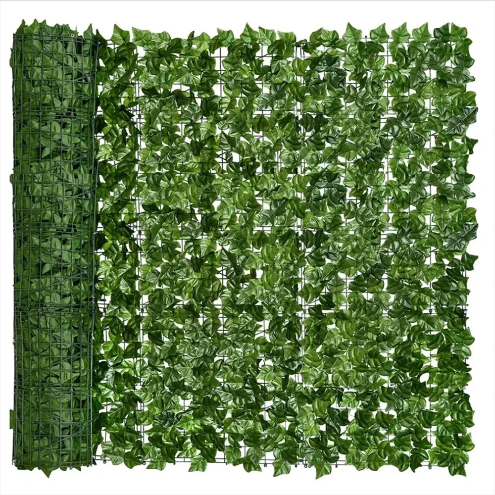Paneles de valla de hojas verdes, seto de hiedra Artificial de 50x200cm, pantalla de valla de privacidad falsa para decoración del hogar, jardín al aire libre, balcón, 1x3m