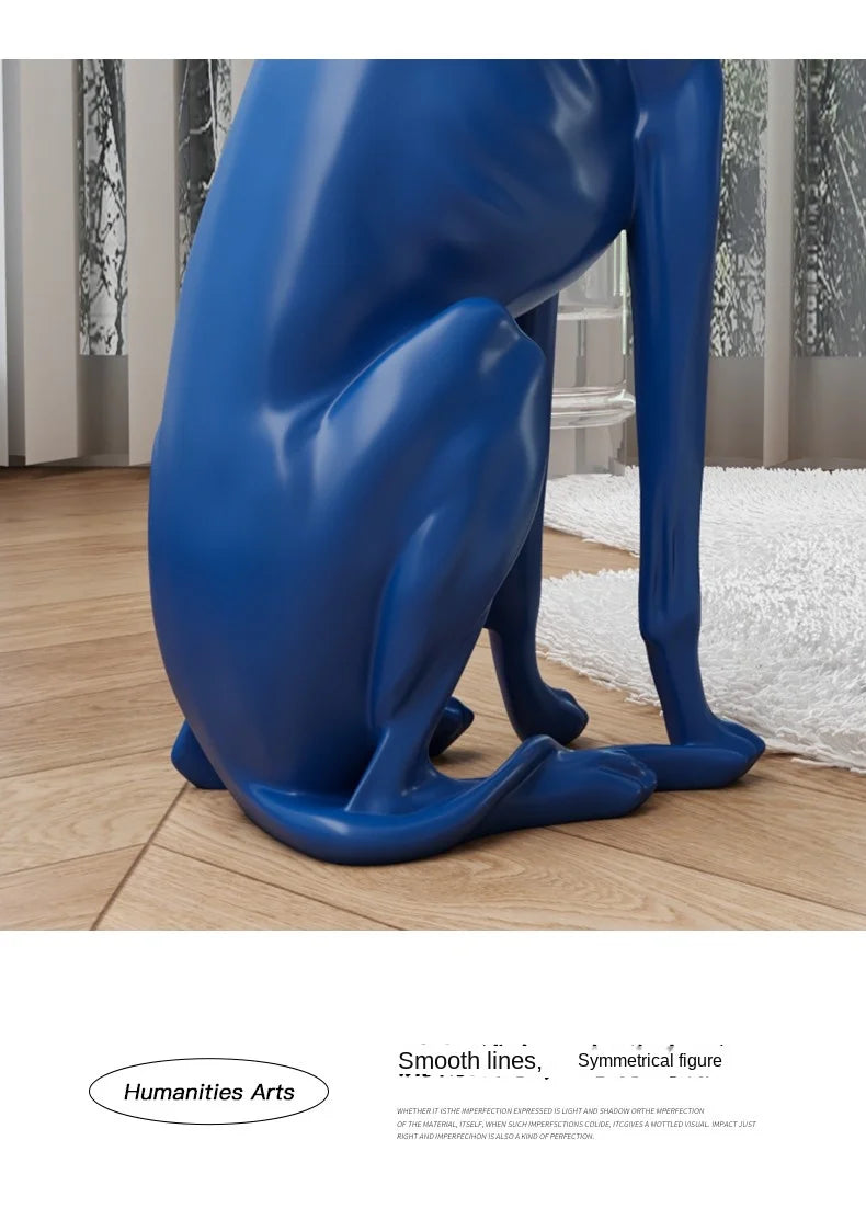 Esculturas de perros grandes para decoración del hogar, mesa de centro, sala de estar, adornos de suelo, bandeja de almacenamiento, estatua, accesorios de decoración del hogar Nórdico