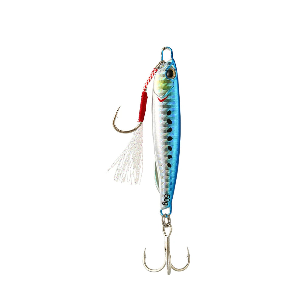 Jigging-señuelo de pesca de lubina Artificial, anzuelo de Metal fundido 2021 Japen, 10/15/20/30/40/50g, fundición a tierra