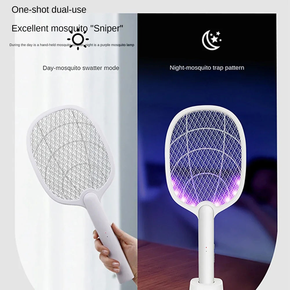 Lámpara antimosquitos, recargable por USB, eléctrica, plegable, mata mosquitos, raqueta, matamoscas, repelente de insectos, Zapper