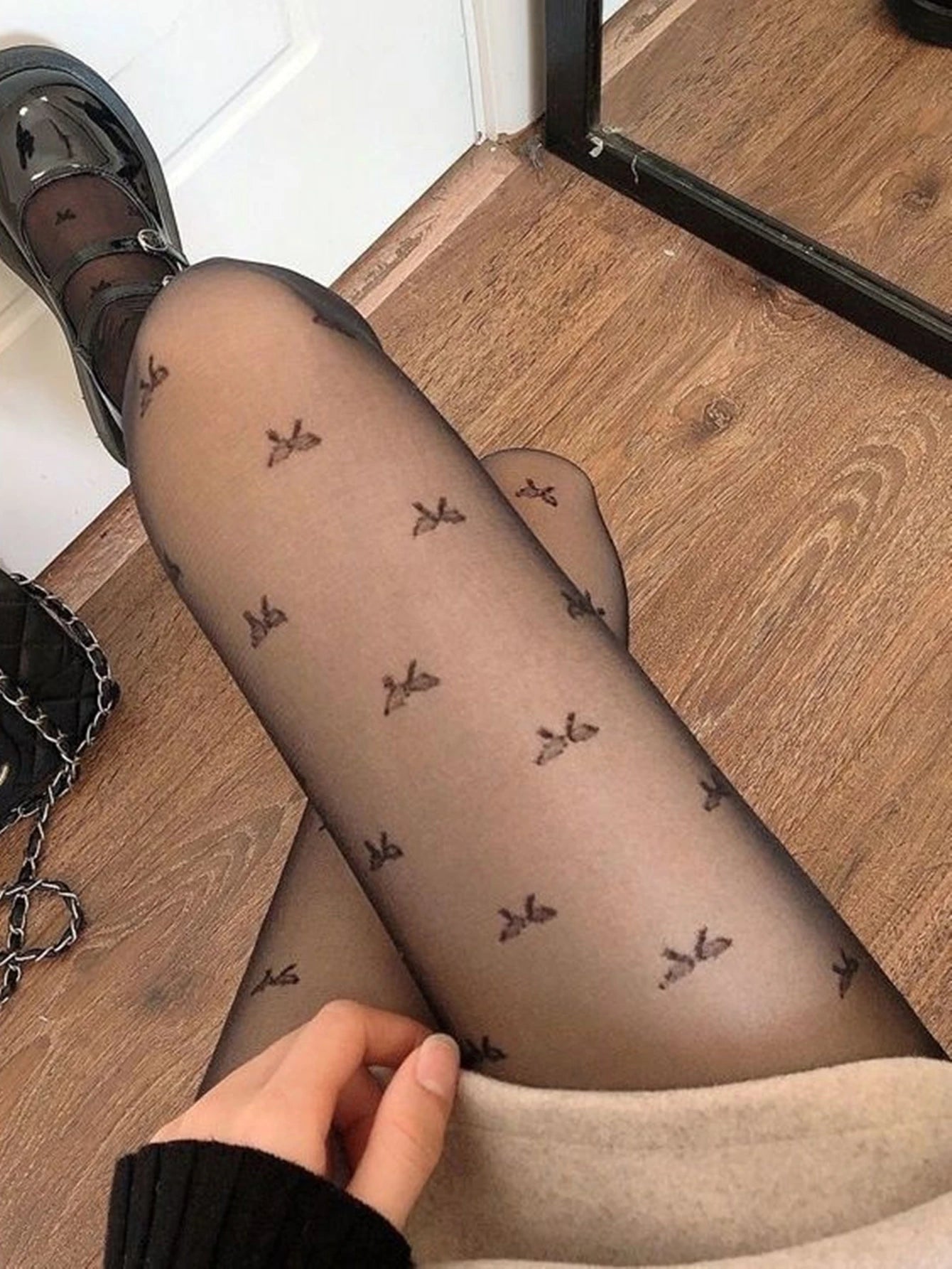 Medias negras sexis para mujer, pantimedias de lunares con forma de corazón, calcetines altos ajustados, medias elásticas buenas para mujer, lencería erótica