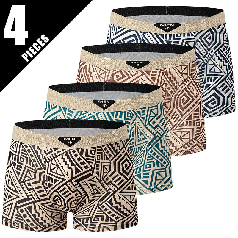 Ropa interior para padres e hijos para hombres y adolescentes, pantalones cortos con estampado Simple y a la moda, pantalones cortos informales con cintura elástica Joker, 4/10 piezas